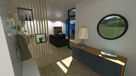 Agencement entrée / séjour - Arradon