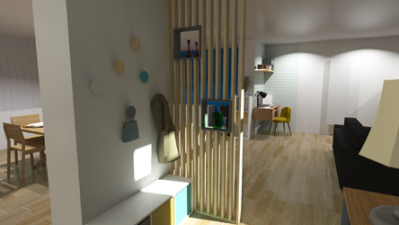 Agencement entrée / séjour - Arradon